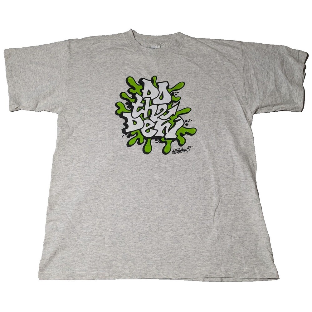 VTG MOUNTAIN DEW DO THE DEW Graffiti Street Art Men XL U.S.T's Heather T-Shirt‎